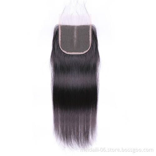 Wholesale Cheap Price Natural Color 4x4 swiss Virgin Brazilian Remy Hair Lace Closure
